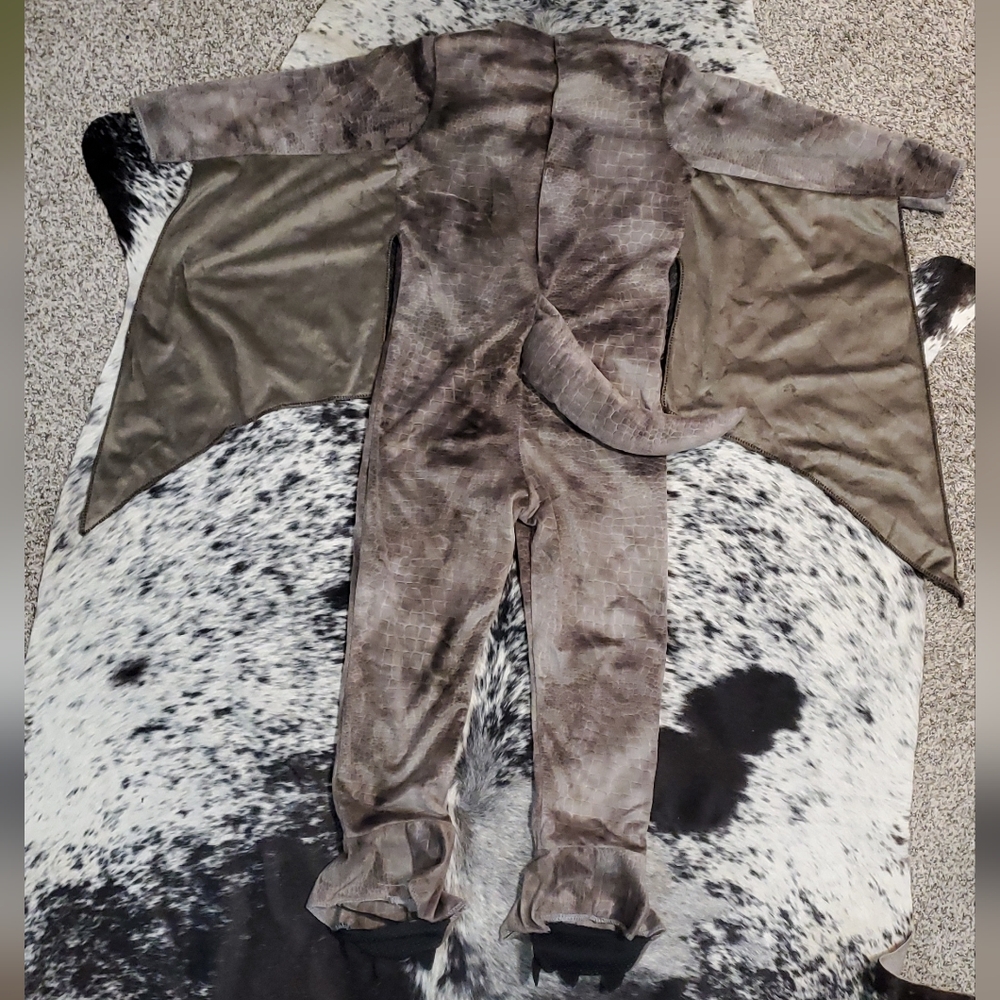 Kids Pterodactyl Costume with Wings - Gray and Blue - Picture 2 of 5